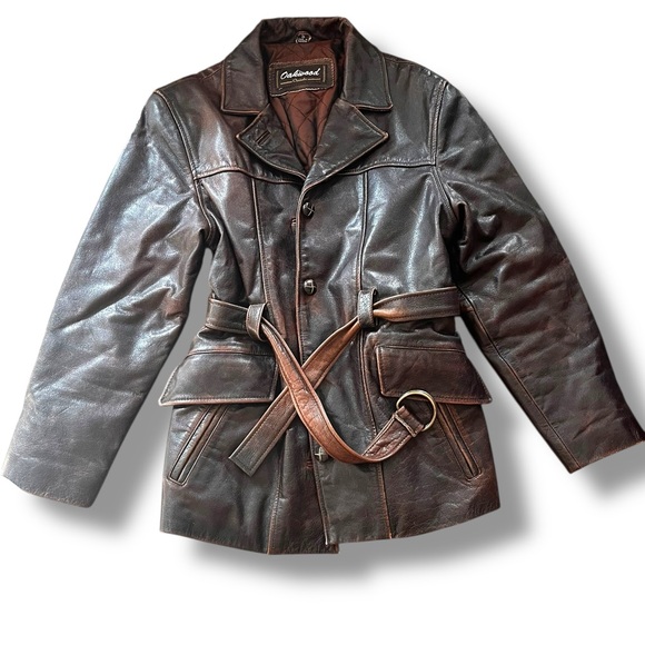 Oakwood women’s distressed genuine Leather Jacket Small - Picture 1 of 11